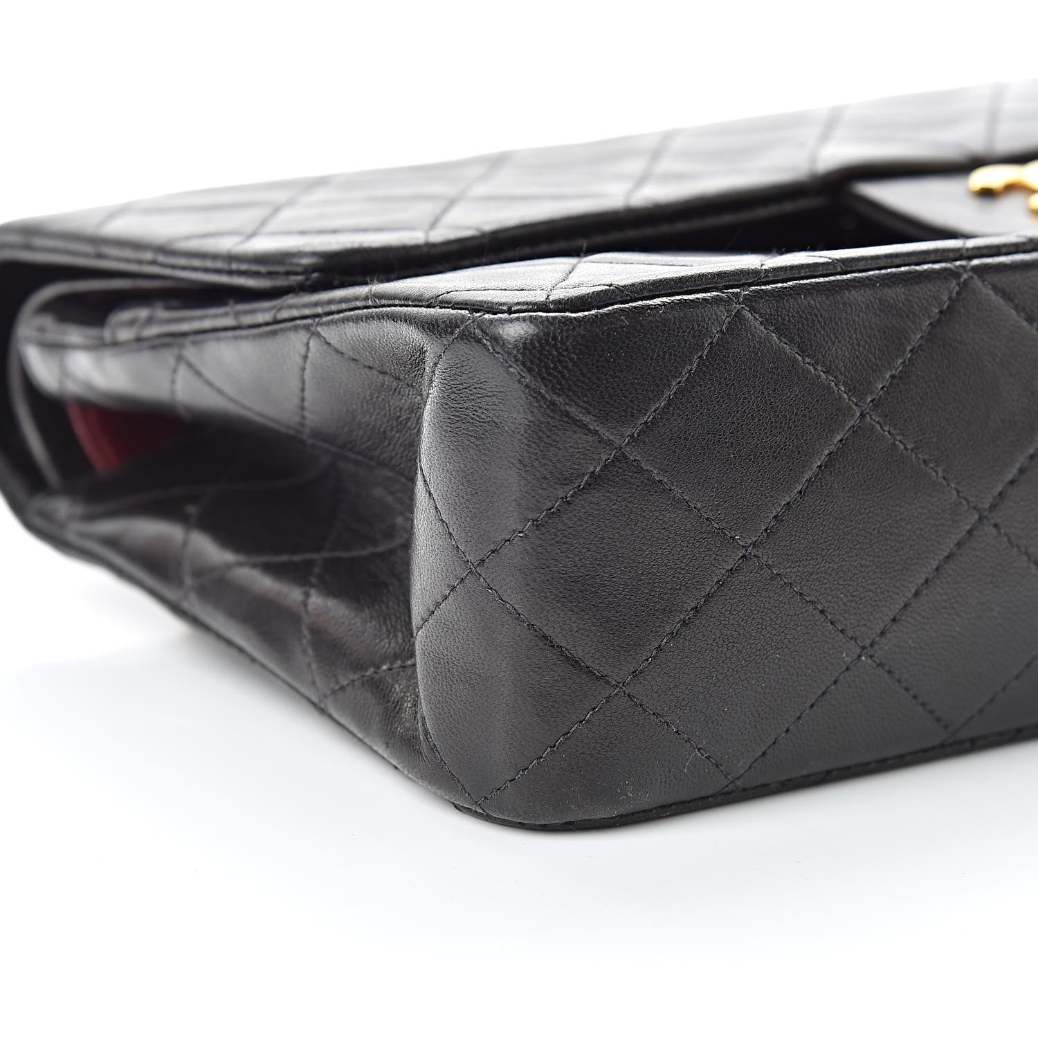 Chanel Lambskin Quilted Medium Double Flap Black 10 of 15