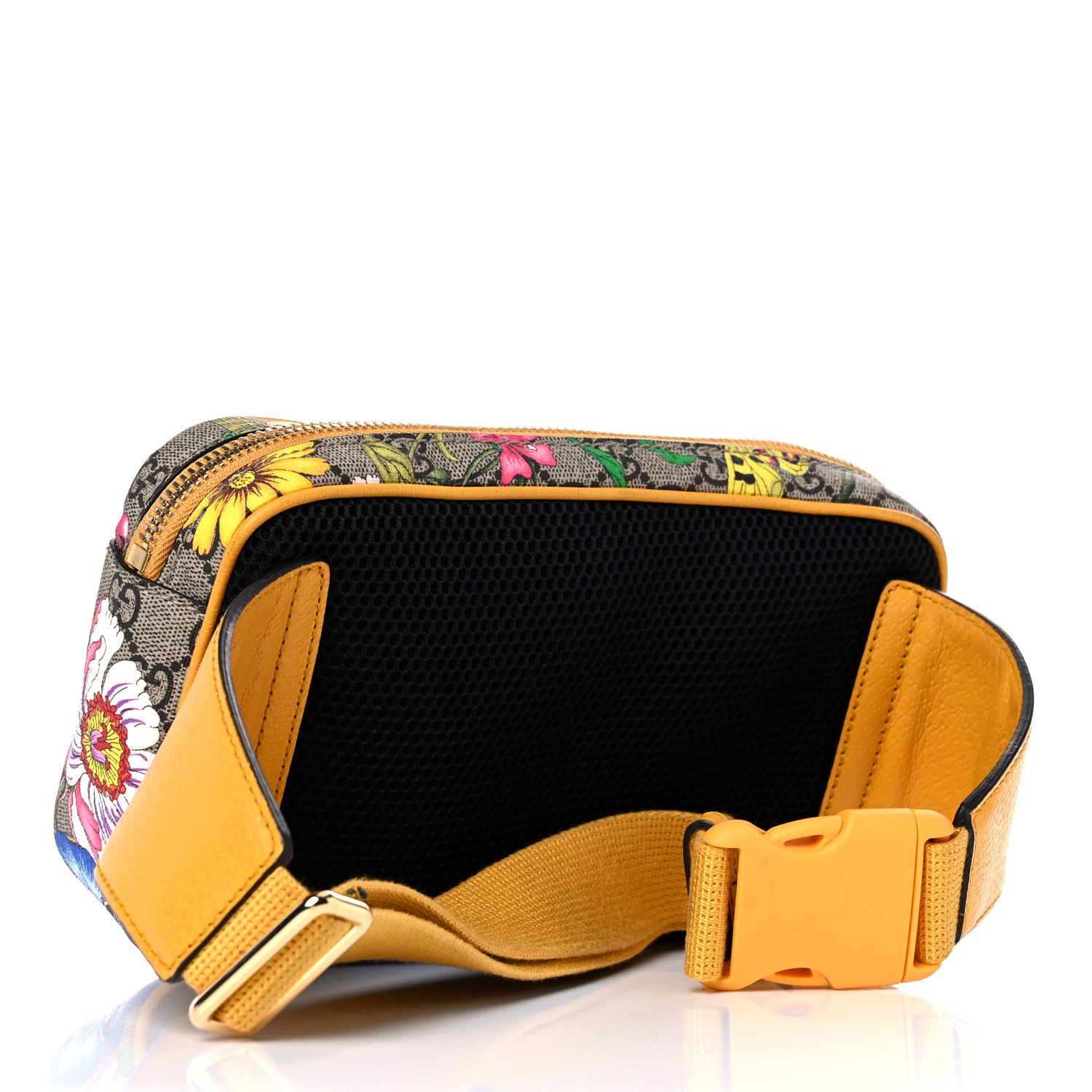 Gucci GG Supreme Monogram Flora Medium Ophidia Belt Bag Beige Multicolor Crop 3 of 18
