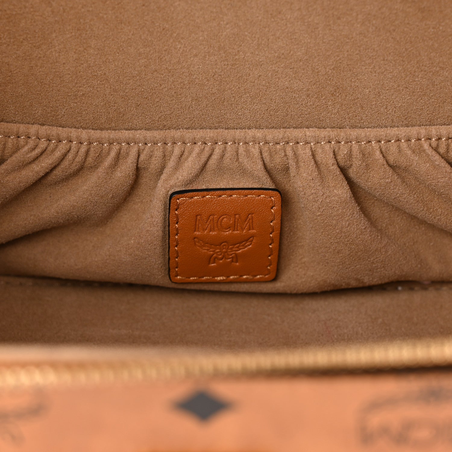 MCM Visetos Vanity Case Cognac 6 of 9