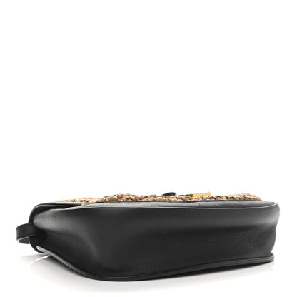 Saint Laurent Woven Raffia Monogram Kaia Satchel Tan 4 of 12