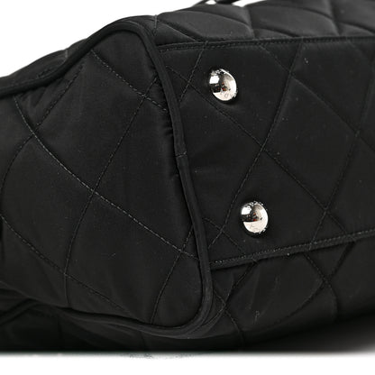 Prada Nylon Tessuto Impuntu Quilted Shoulder Bag Black 7 of 8