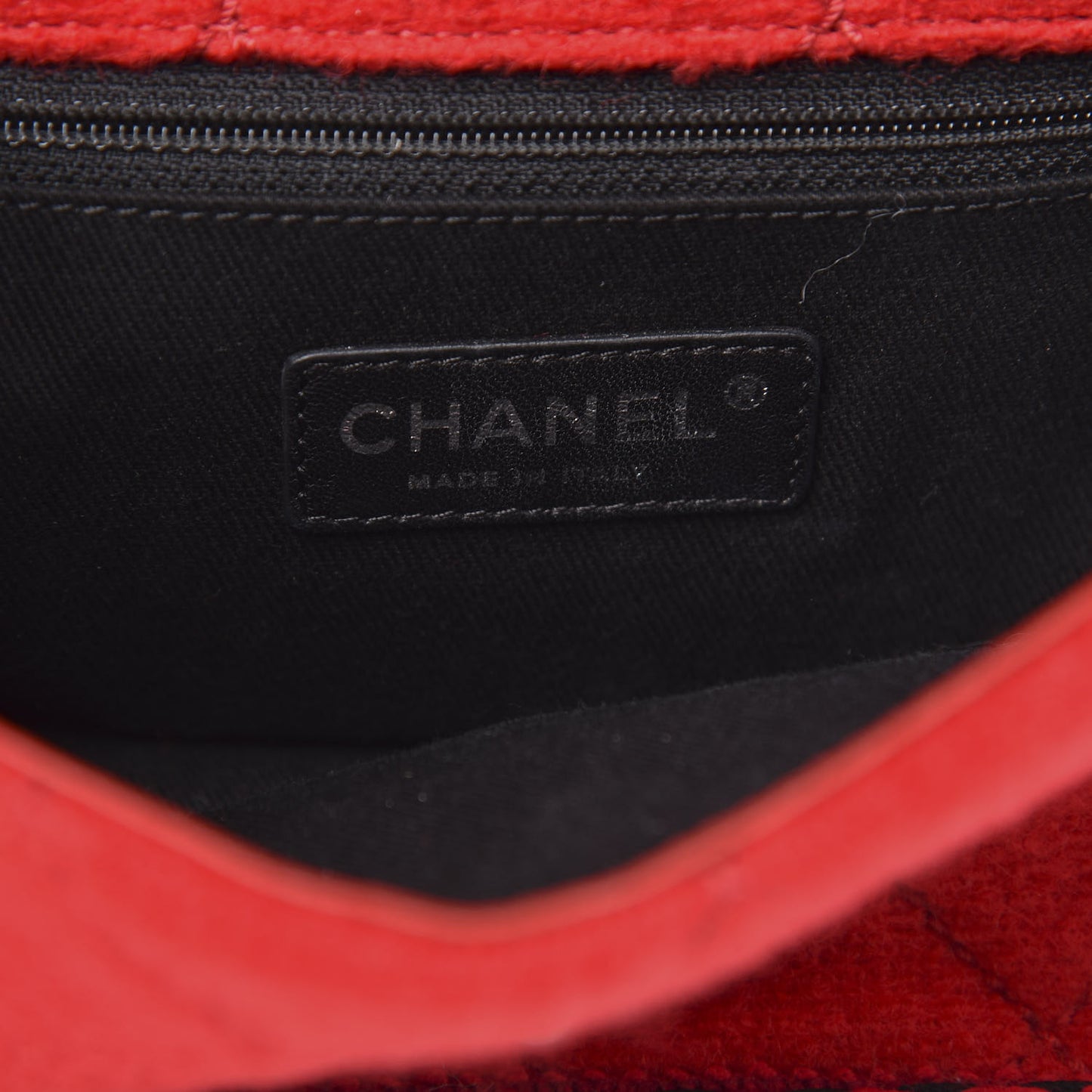 Wool Quilted Mini Edelweiss Single Flap Red