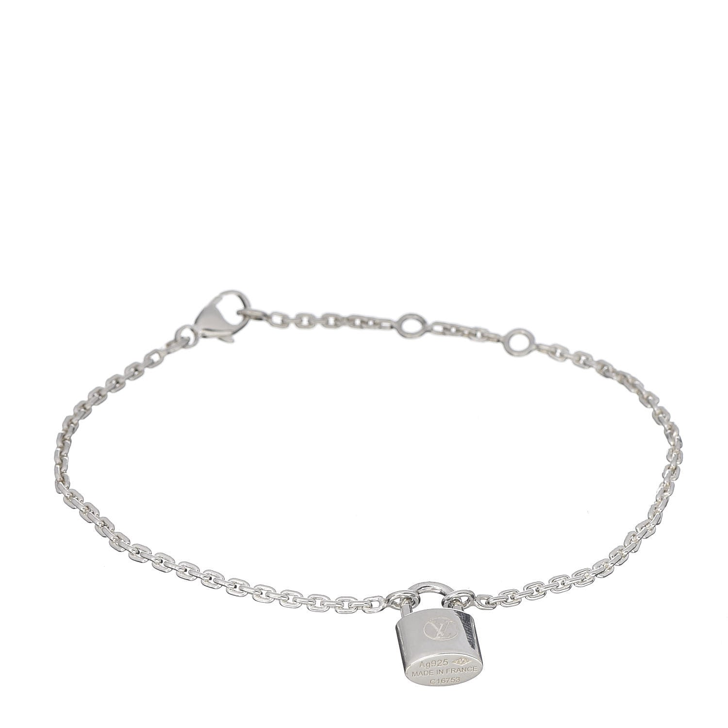 Louis Vuitton Sterling Silver Lockit Bracelet 1 of 4