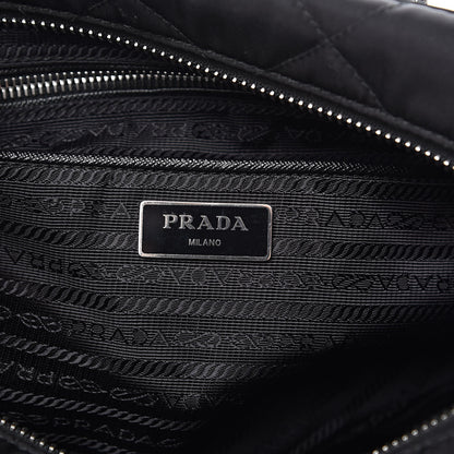 Prada Nylon Tessuto Impuntu Quilted Shoulder Bag Black 6 of 9