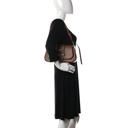 Prada City Calfskin Saffiano Sidonie Shoulder Bag Cognac 2 of 10
