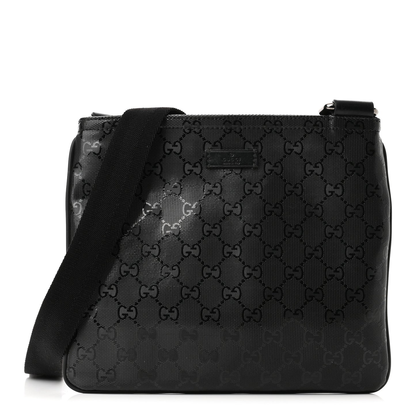 Imprime Monogram Small Flat Messenger Bag Black