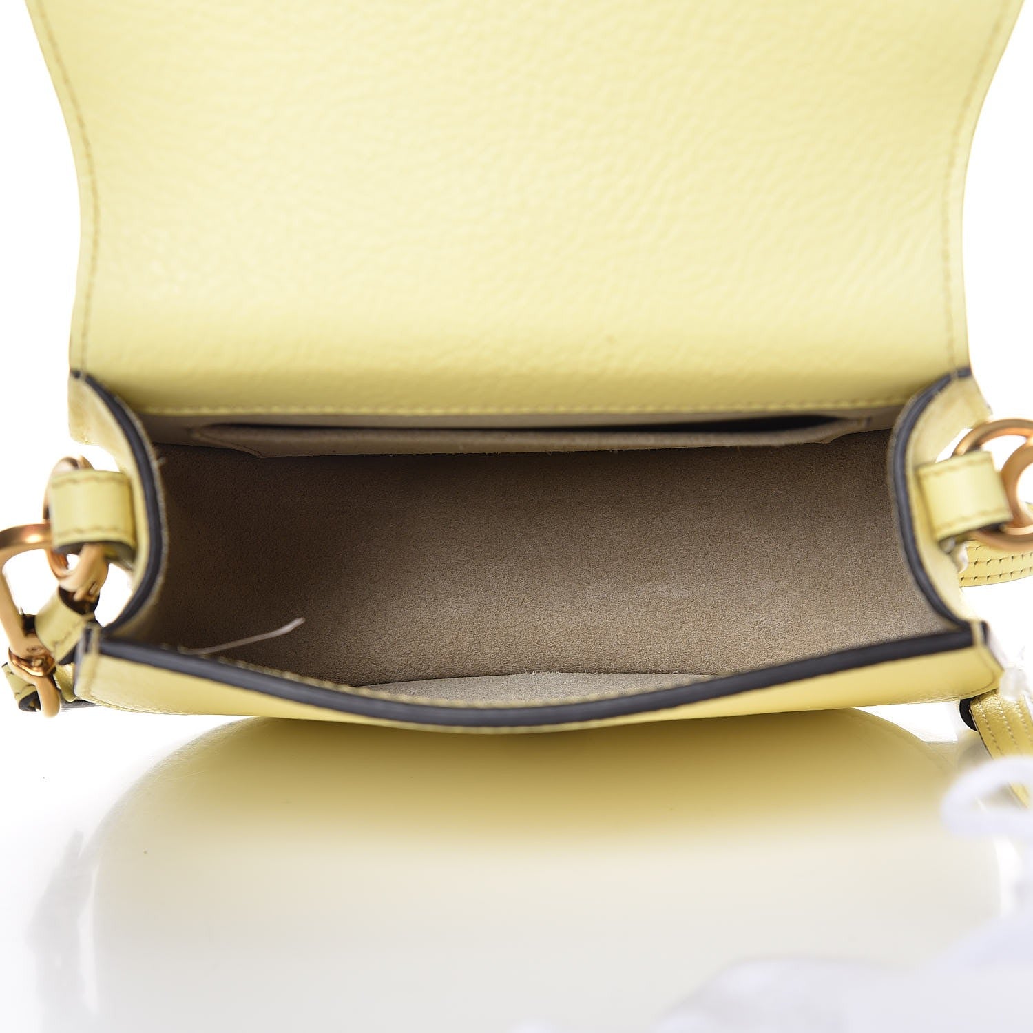 Chloe Calfskin Suede Small Nile Bracelet Bag Lemonade 5 of 7
