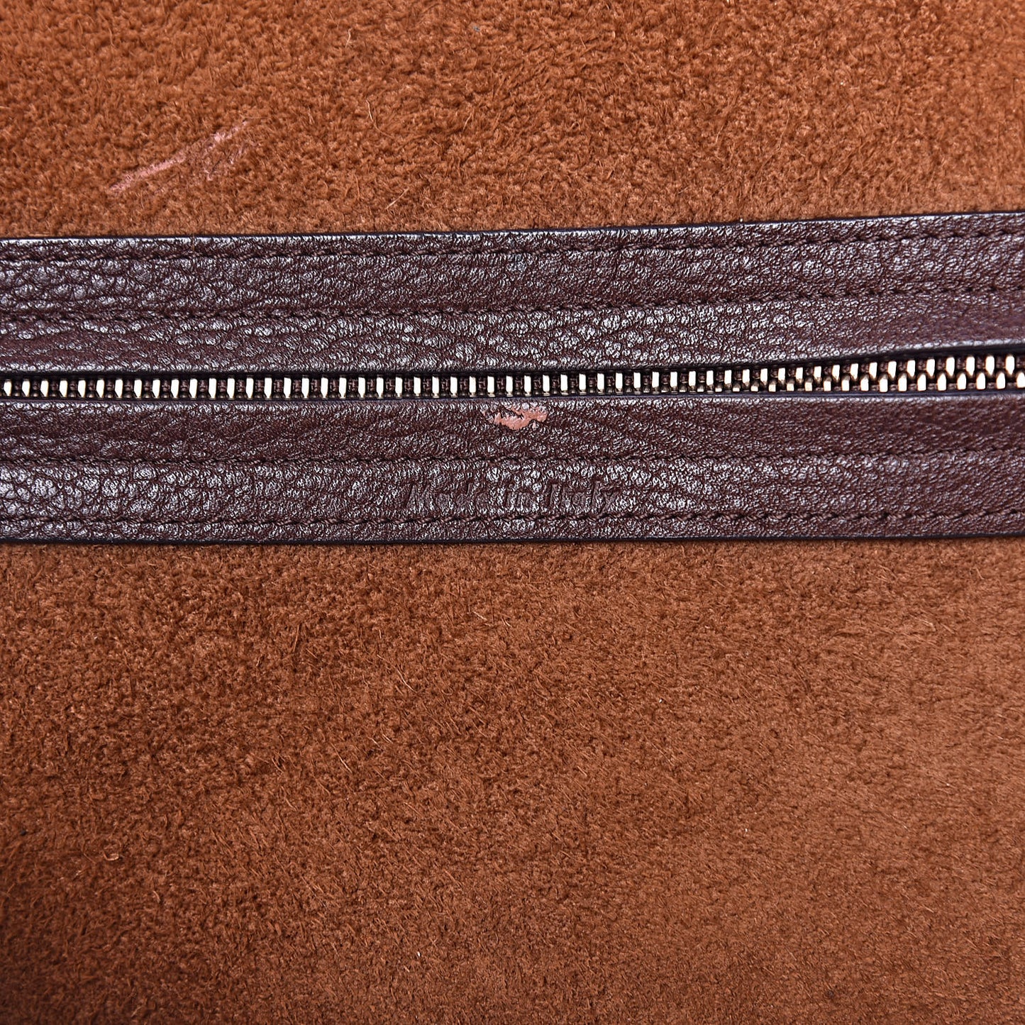 Shiny Grained Calfskin Medium Phantom Luggage Brown