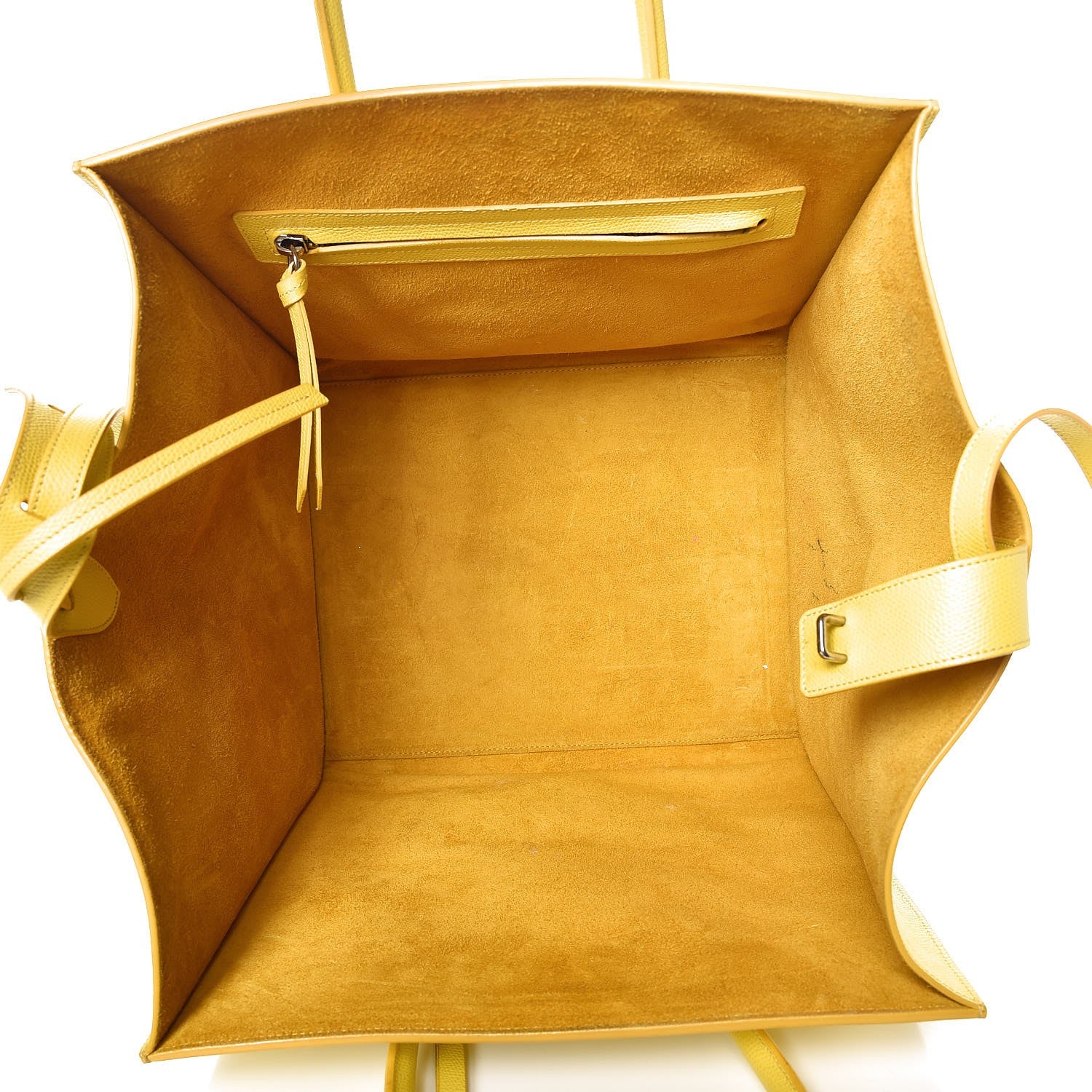 Celine Baby Grained Calfskin Medium Phantom Luggage Sun Yellow 5 of 15