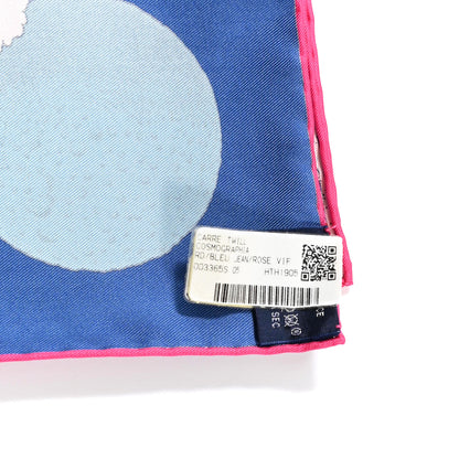 Hermes Silk Cosmographia Universalis Scarf 90 Bleu Jean Rose Vif 3 of 6