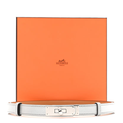 Hermes Metallic Chevre Chamkilight Kelly Belt Argent 4 of 4