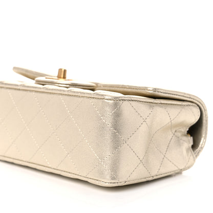 Chanel Metallic Lambskin Quilted Mini Rectangular Flap Gold 6 of 10