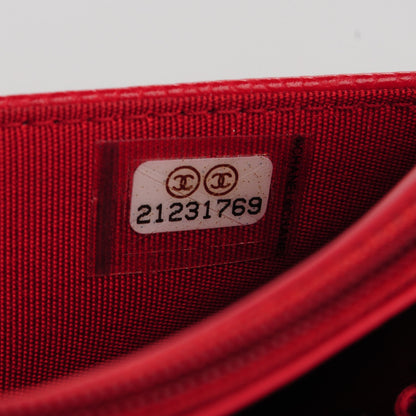 Chanel Caviar Timeless CC Wallet On Chain WOC Red 9 of 9