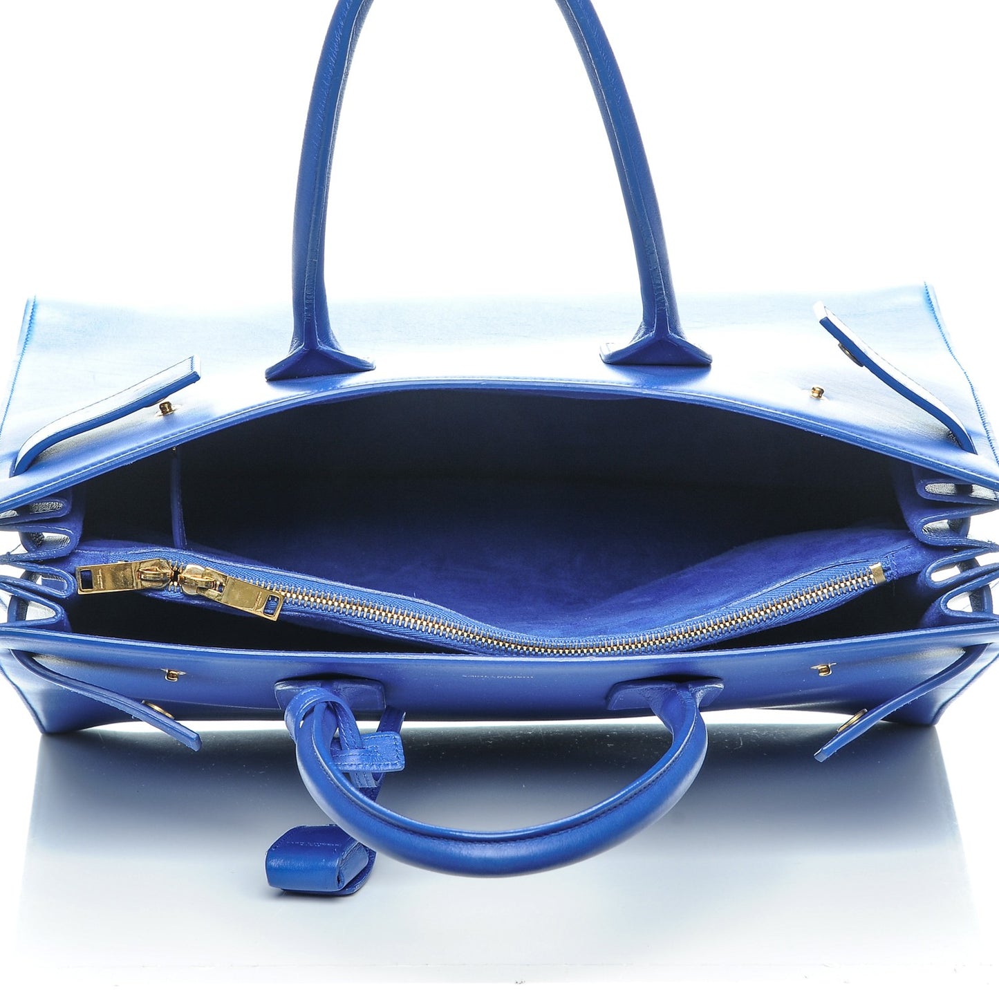 Calfskin Large Sac De Jour Blue