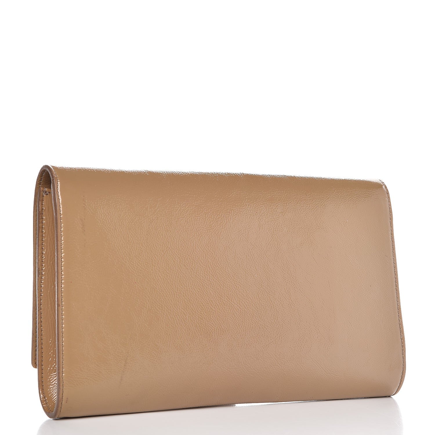 Saint Laurent Textured Patent Monogram Large Belle De Jour Clutch Nude 3 of 16