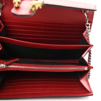 Gucci Calfskin Mini Dionysus Chain Wallet Hibiscus Red 5 of 15