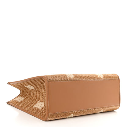 Burberry Raffia Calfskin Medium Freya Tote Natural 4 of 10