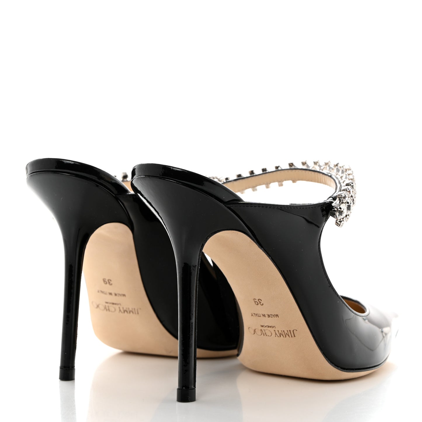 Patent Crystal Bing 100 Pumps 39 Black
