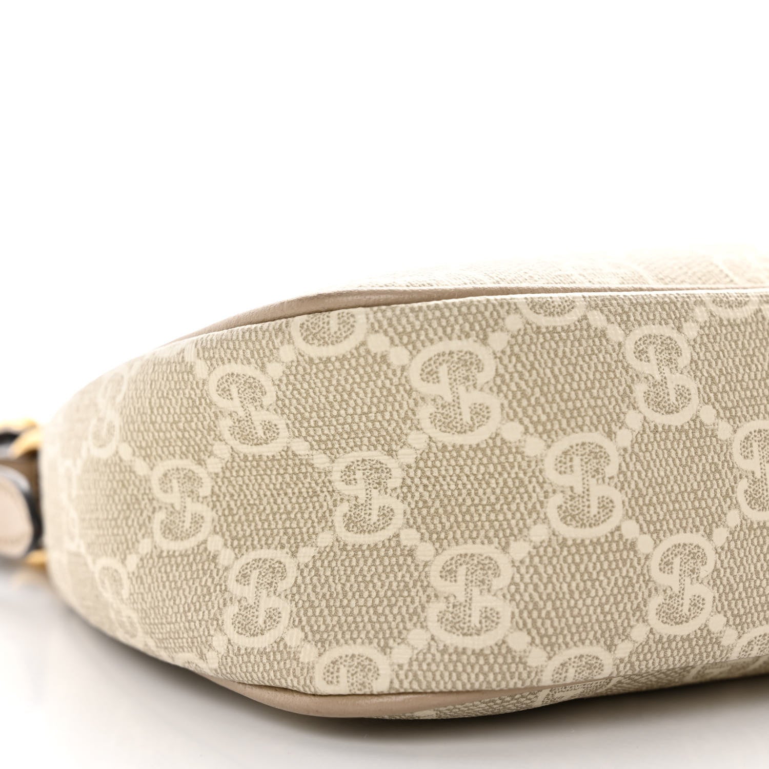 Gucci GG Supreme Monogram Textured Dollar Calfskin Small Ophidia Hobo Beige Mystic White Oatmeal 9 of 10