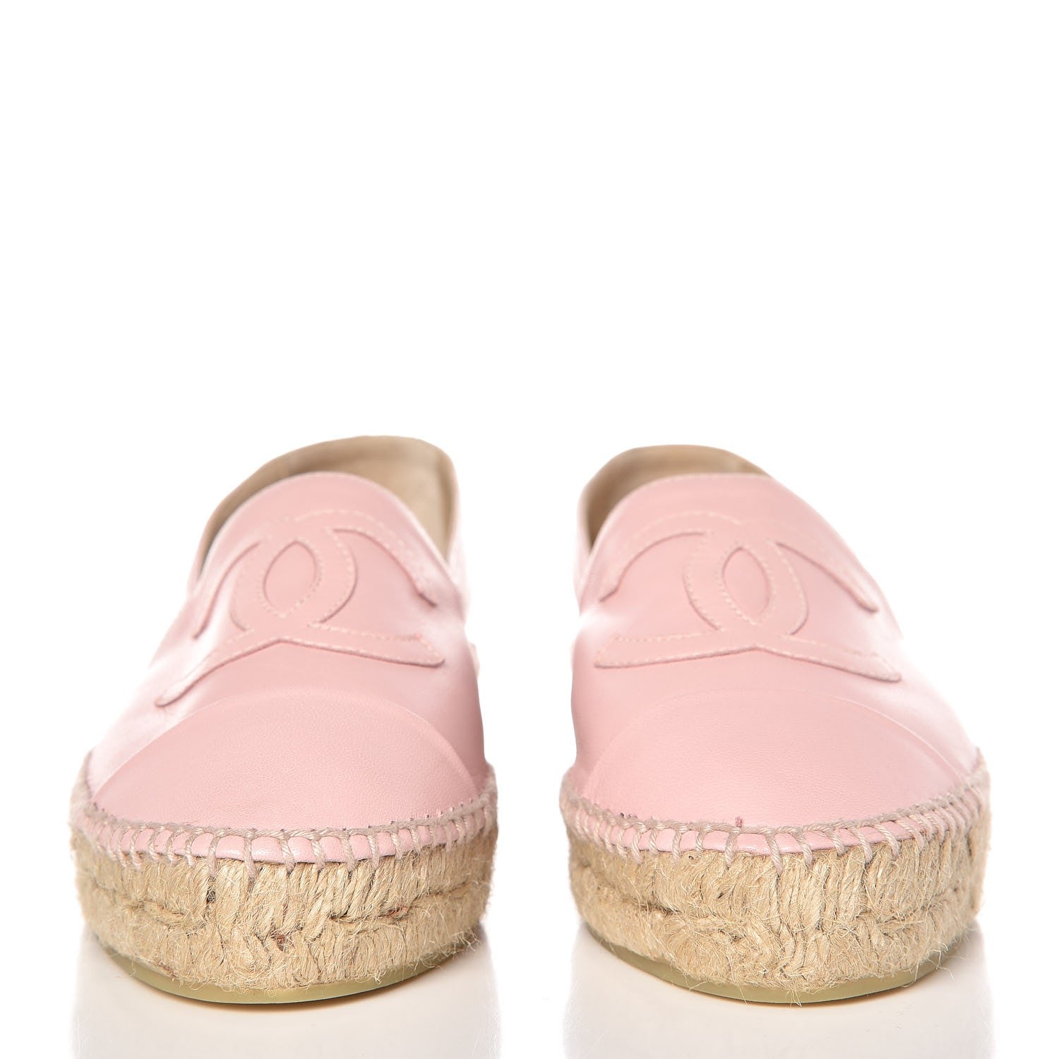 Chanel Lambskin CC Espadrilles 38 Light Pink 3 of 10