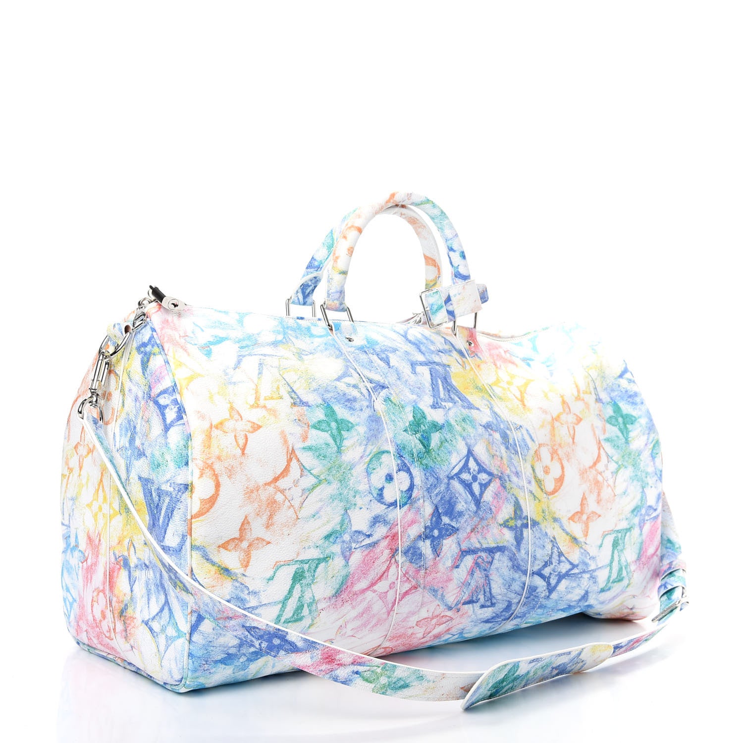 Louis Vuitton Monogram Pastel Colors Keepall Bandouliere 50 Multicolor 2 of 8