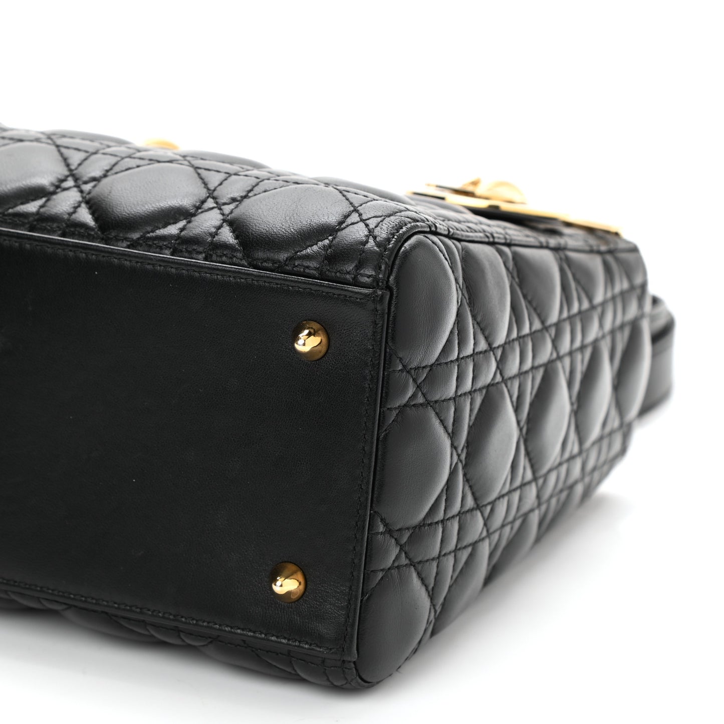 Lambskin Cannage Medium Lady Dior Black