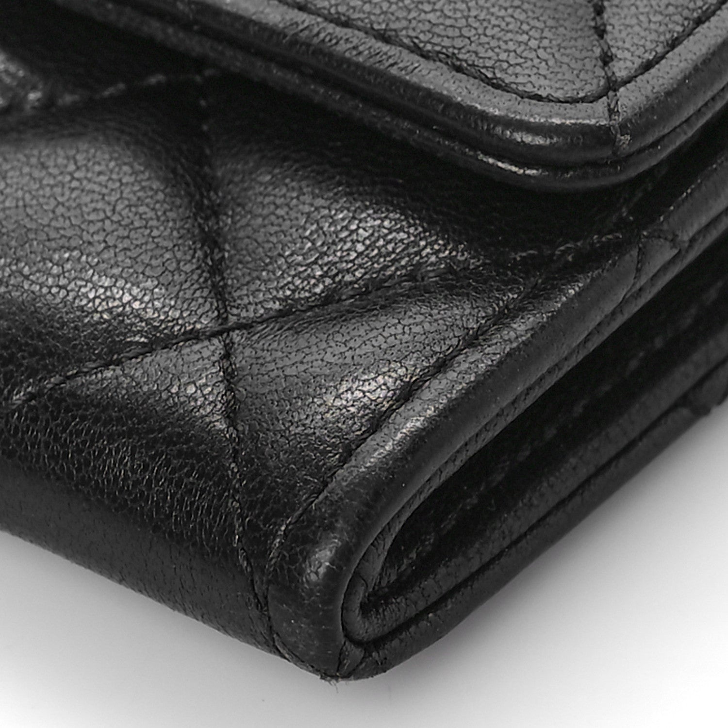 Chanel Lambskin Quilted Flap Card Holder Wallet Black 10 of 11