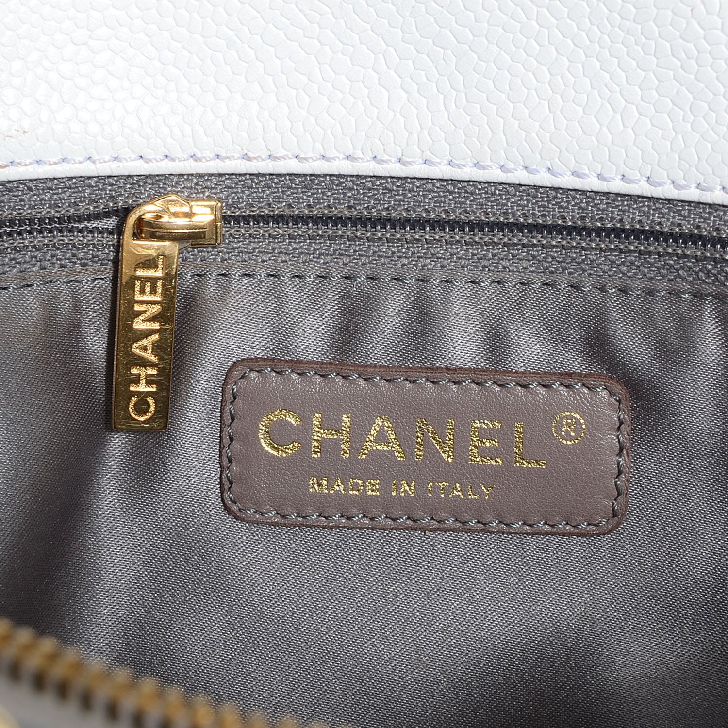 Chanel Caviar Quilted Grand Shopping Tote GST White 6 of 7