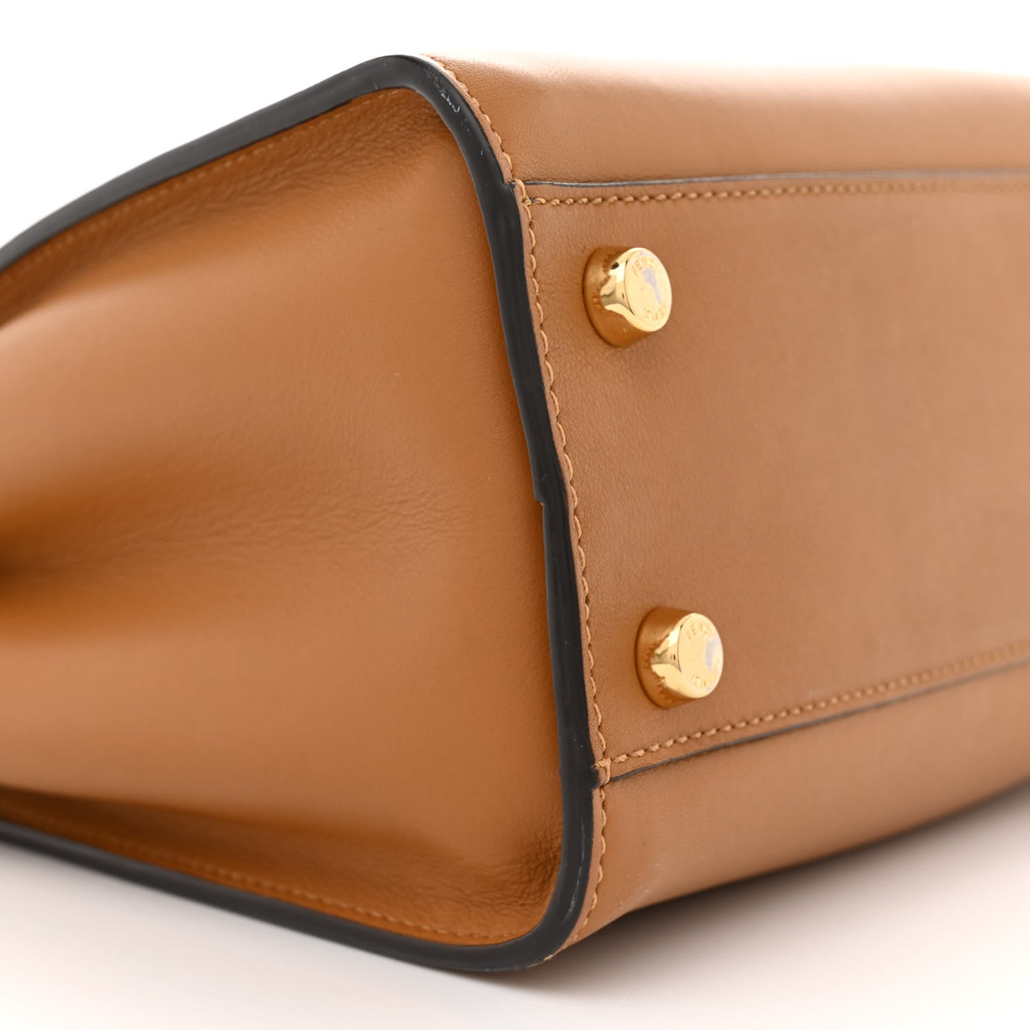 Fendi Vitello Tahiti Burro Medium Peekaboo Iconic Essentially Satchel Nocciola Asfalto Cast 8 of 14