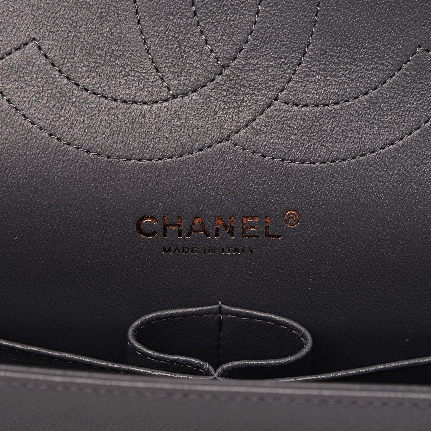 Caviar Quilted Jumbo Double Flap Grey