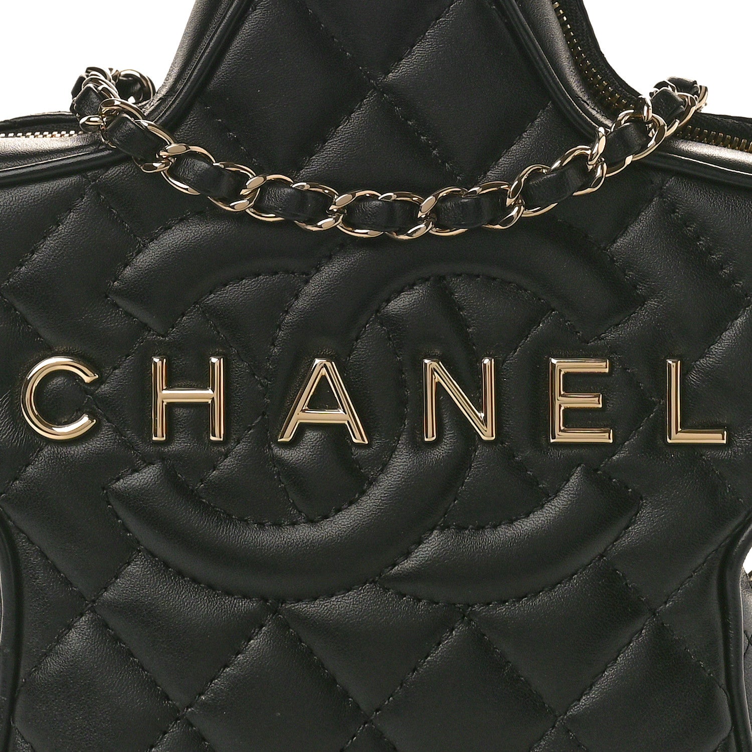 Chanel Lambskin Quilted Walk of Fame Star Bag Black 8 of 11