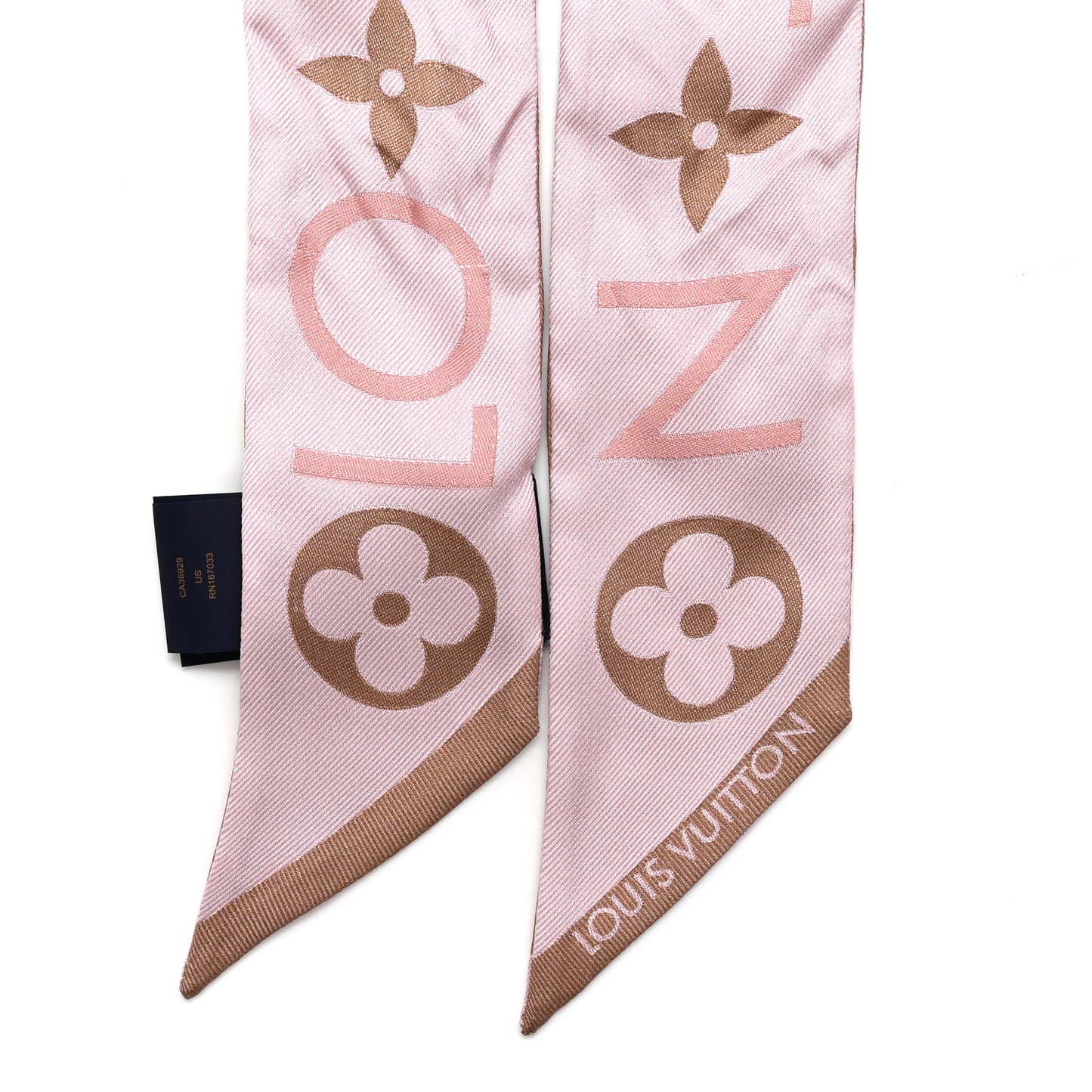 Silk Monogram Infinity BB Bandeau Rose Poudre