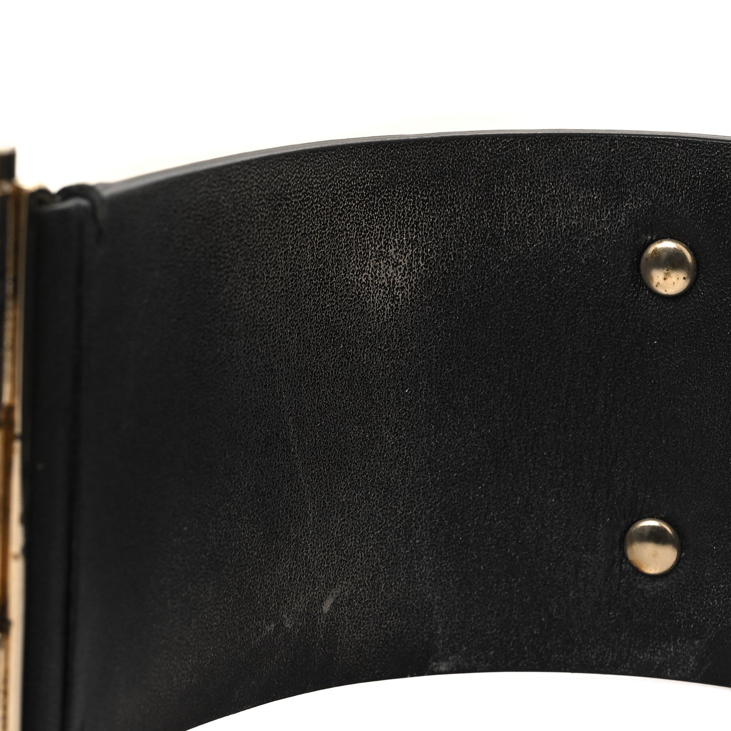 Calfskin Crystal Pearls Coronation Cuff Black