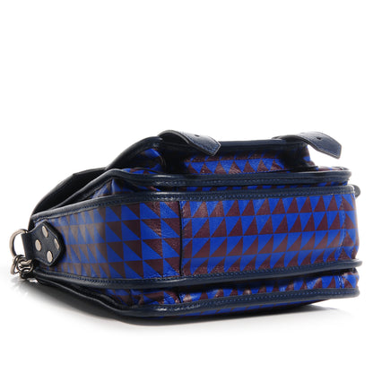 Proenza Schouler Triangle Print Mini PS1 Pouch Royal Blue Pinot Noir 4 of 11