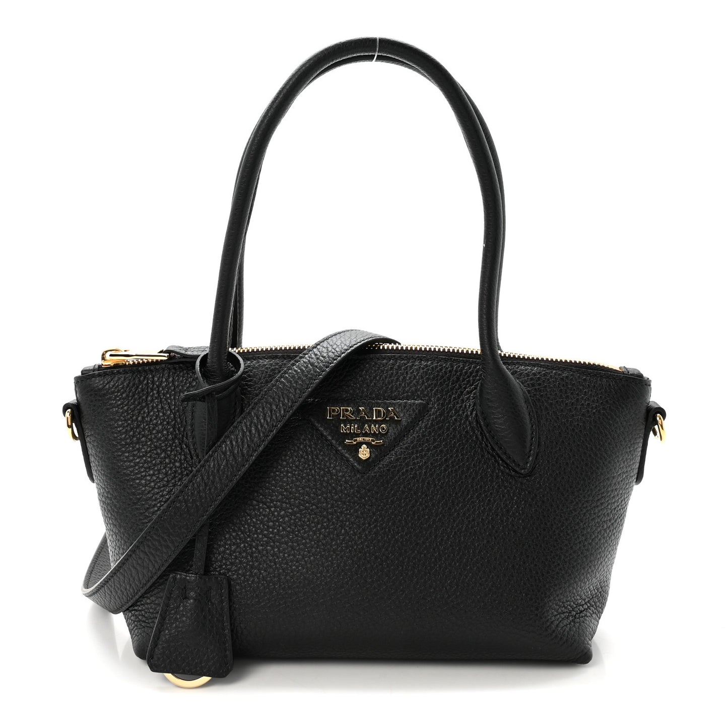 Vitello Daino Small Tote Black