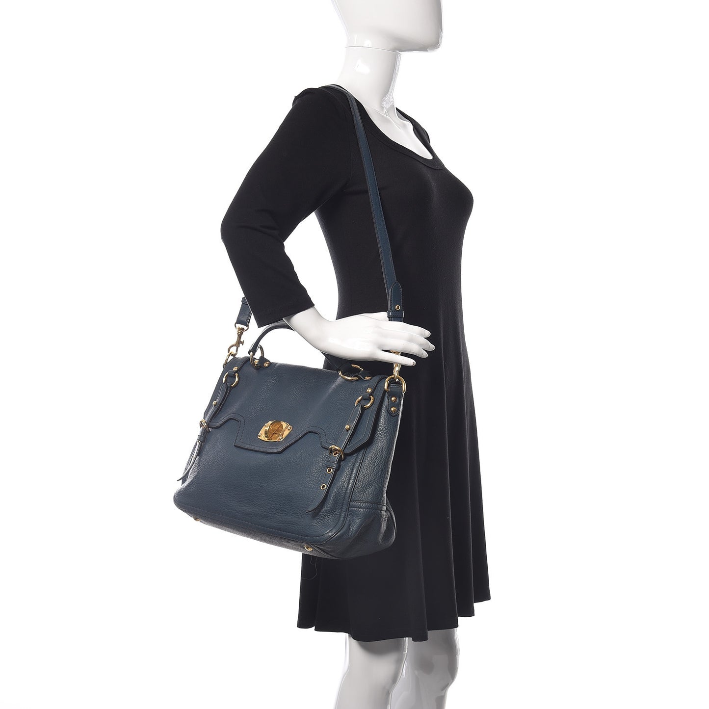 Cervo East-West Flap Satchel Blue