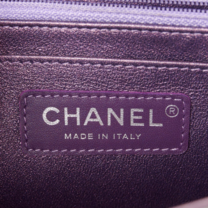 Chanel Iridescent Lambskin Quilted Mini Square Flap Dark Purple 6 of 11