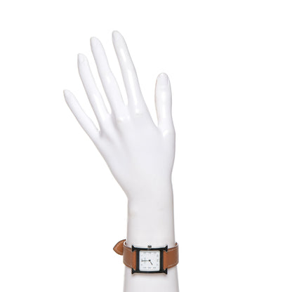 Hermes Stainless Steel Epsom 26mm Heure H Hour Quartz Watch Gold 2 of 11