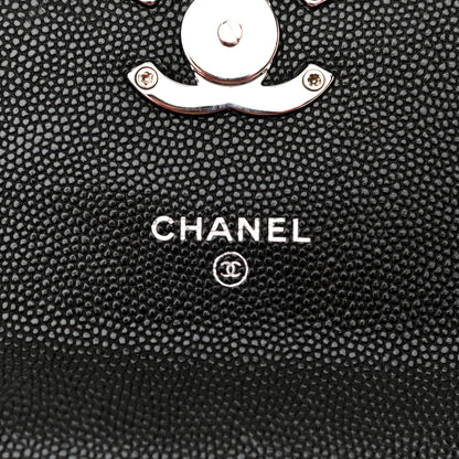 Chanel Caviar Quilted Pick Me Up Clutch With Chain Black 6 of 12