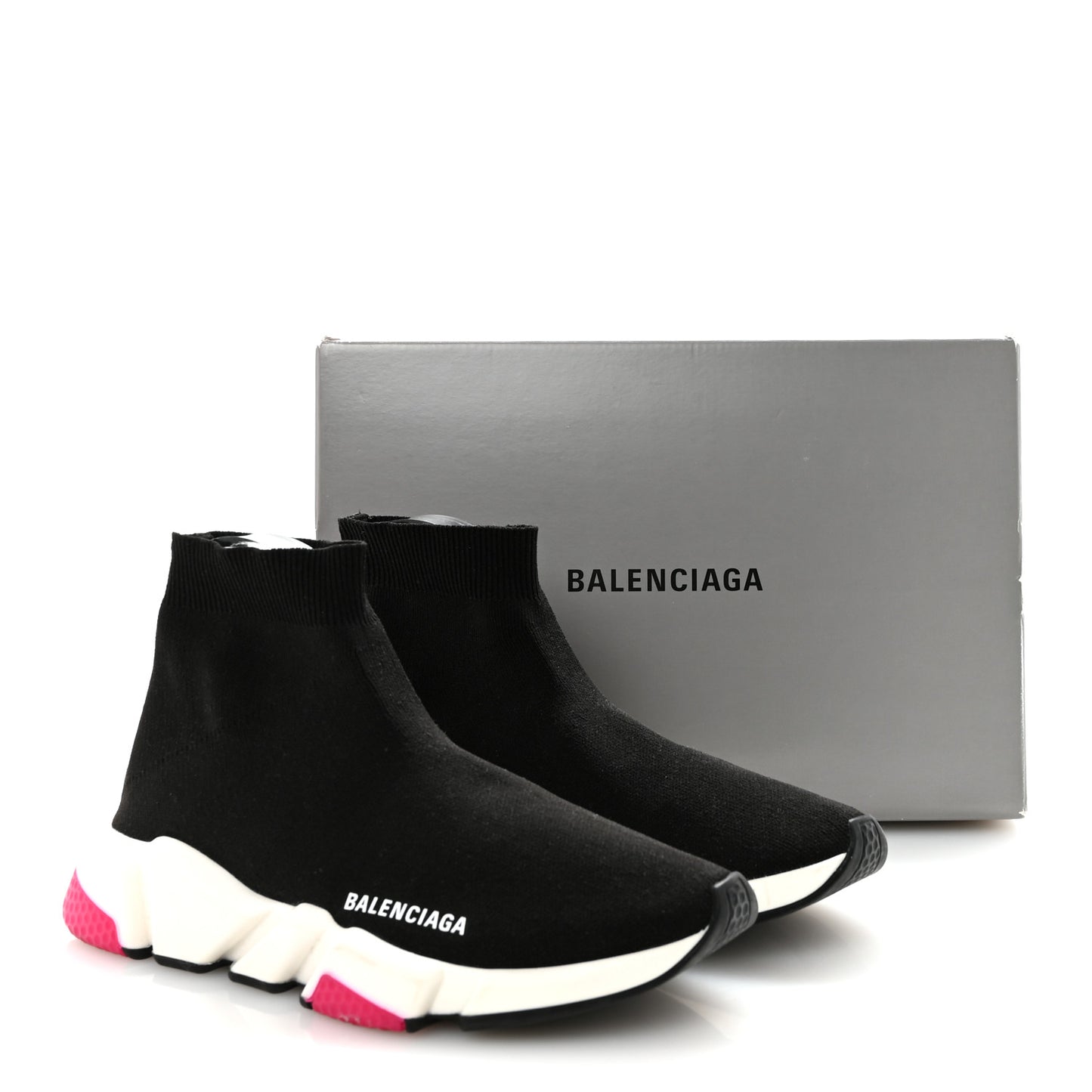 Neoprene Knit Womens Speed Sneakers 41 Black Pink