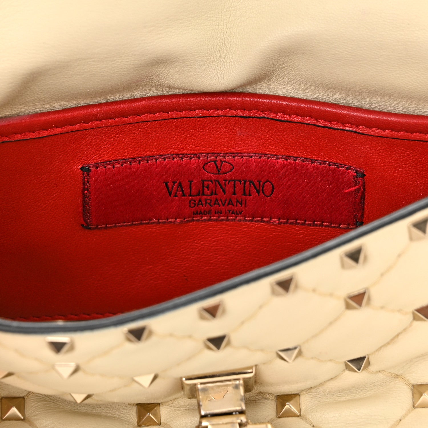 Valentino Garavani Nappa Small Rockstud Spike Shoulder Bag Light Ivory 6 of 12