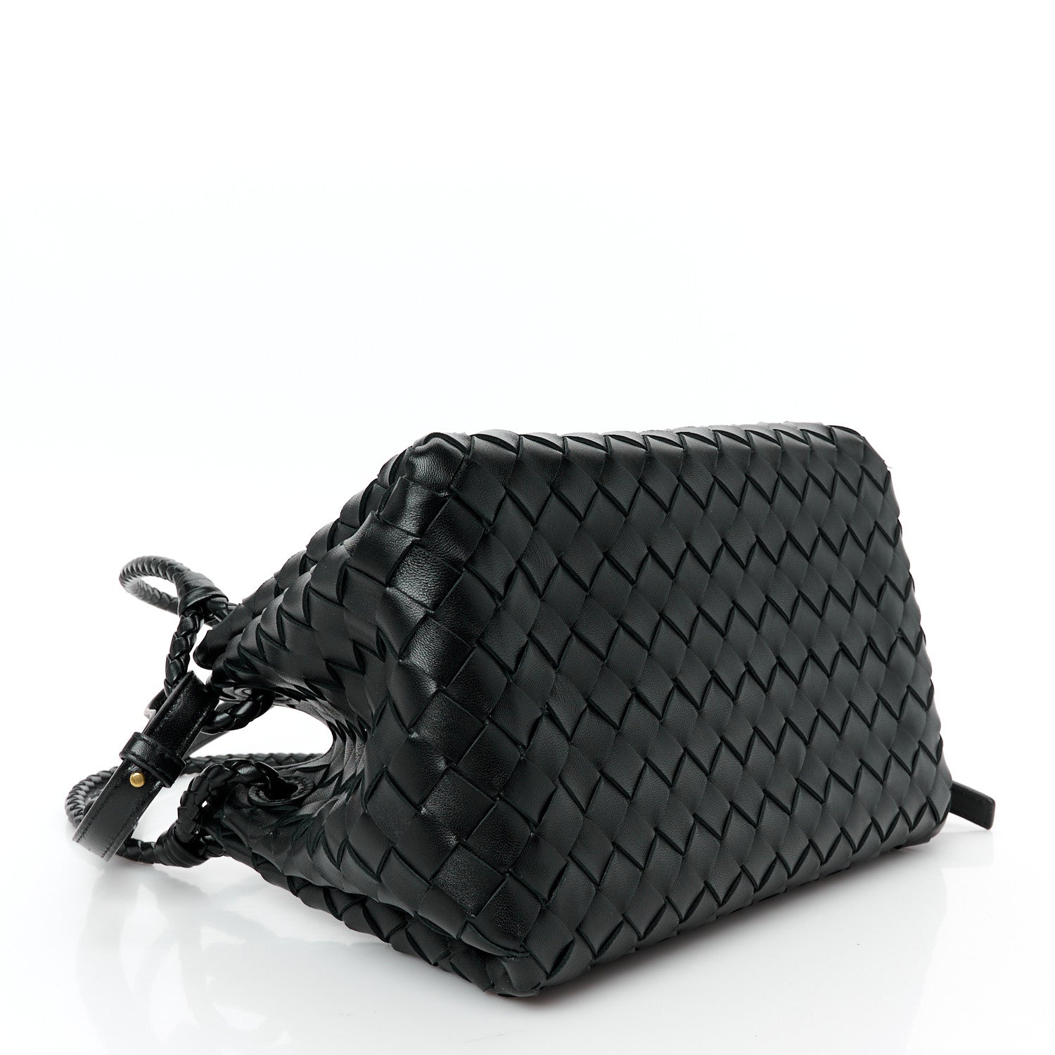 Bottega Veneta Nappa Intrecciato Small Parachute Shoulder Bag Black 4 of 9