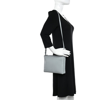 Celine Lambskin Large Trio Crossbody Bag Mineral 2 of 11