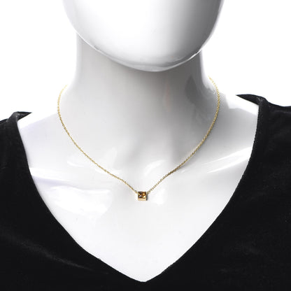 Cartier 18K Yellow Gold Citrine Tank Pendant Necklace 2 of 6