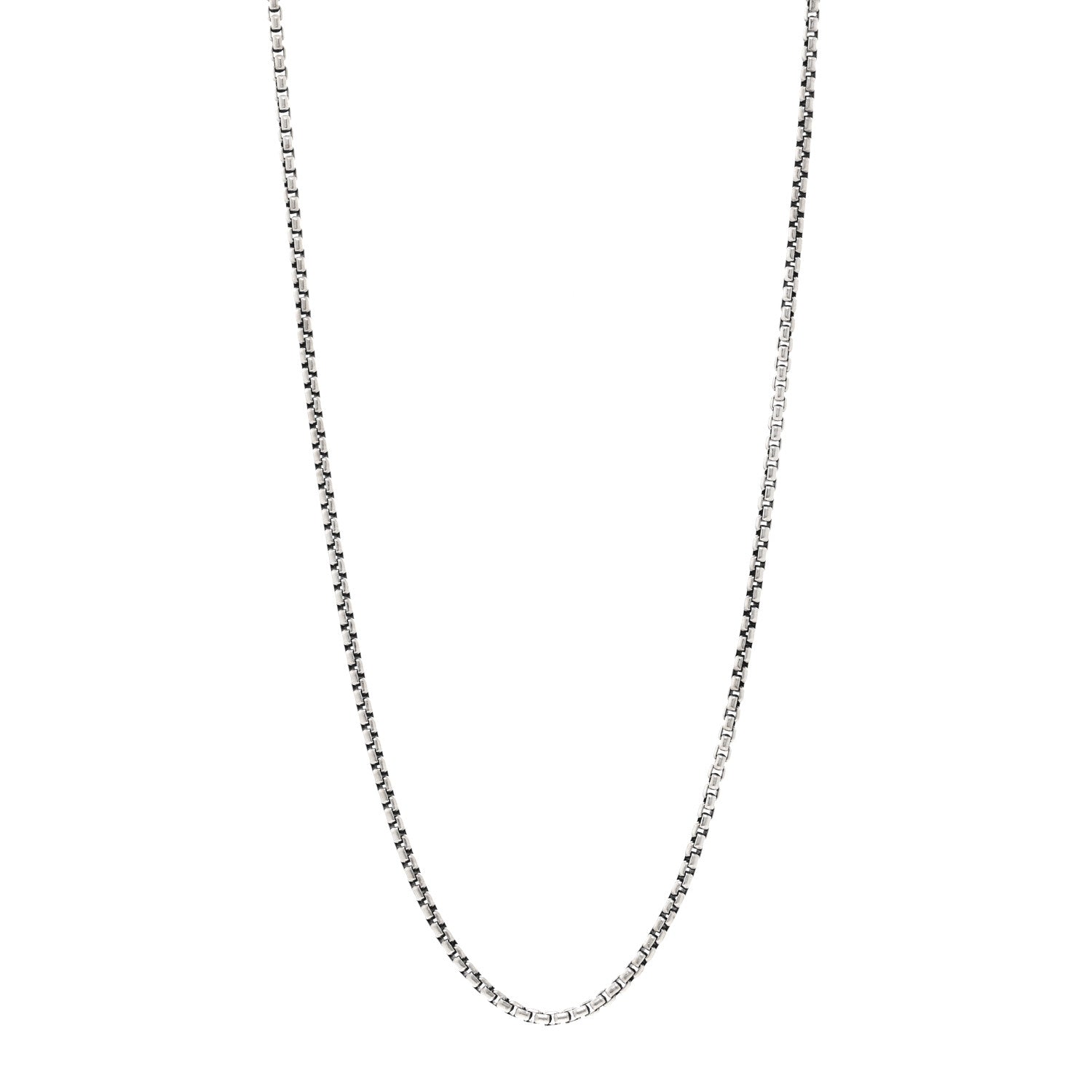 David Yurman Sterling Silver 2.7mm Small Box Chain Necklace 22" 1 of 4