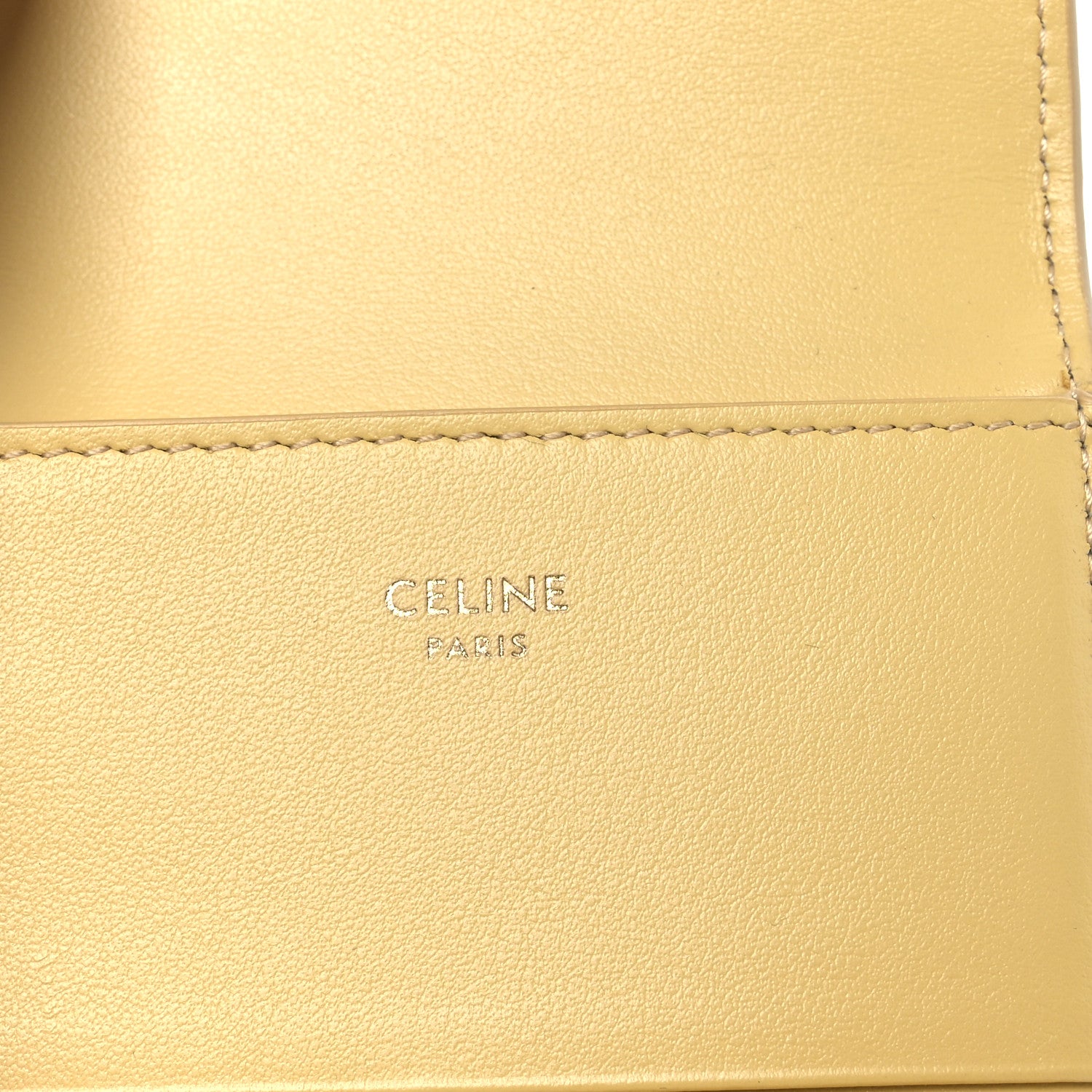 Celine Shiny Calfskin Compact Triomphe Wallet With Coin Purse Pollen 7 of 11