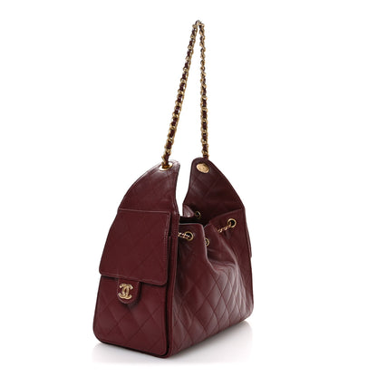 Chanel Caviar Quilted Small Chanel 25 Handbag Burgundy 3 of 10