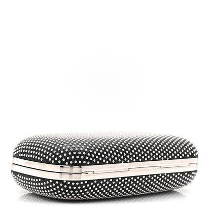 Alexander McQueen Calfskin Studded Skull Four Ring Knuckle Clutch Black 4 of 8