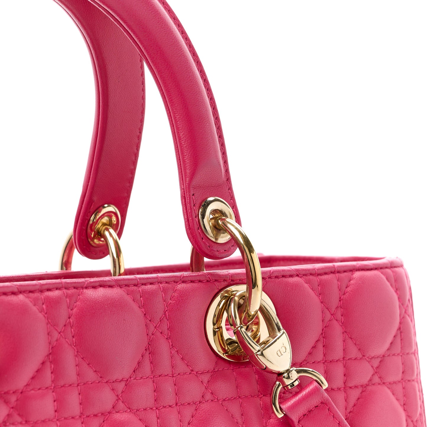 Lambskin Cannage Large Lady Dior Pink
