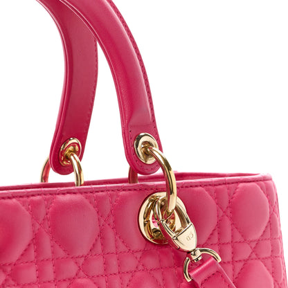 Christian Dior Lambskin Cannage Large Lady Dior Pink 12 of 13